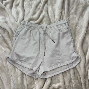 beige sweatpant shorts size medium from shein